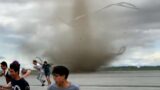 Huge tornado with strong wind strikes Japan! Tornado in Hokkaido
