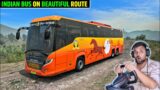Indian Bus on Very Beautiful Route in ETS2 | Best Bus Simulator Games | Indian Bus Game