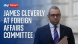 James Cleverly appears at Foreign Affairs Committee