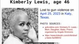 KIMBERLEY LEWIS 46 APR 25, 2023, KATY, TX MOM OF 3 FOUND DEAD IN BEDROOM BY SON 19 AFTER DRIVE-BY!