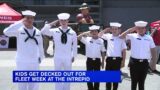 Kids get decked out for Fleet Week at the Intrepid