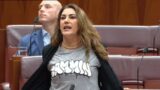 Lidia Thorpe forced to cover shirt in Senate