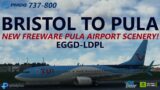 MSFS | PMDG 737 – Bristol to Pula on VATSIM (New Pula Freeware) [RTX4090]