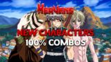 New Characters 100-0 Combos (Heavens Arena ROBLOX)
