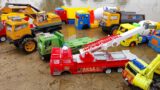 Open the toy car box,Police car,rescue vehicle,truck ,bulldozer,monster,toy car set,ambulance, A245