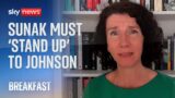 Partygate: Rishi Sunak must 'stand up' to Johnson – Labour