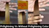 Prilightning And Without Prilightning Color Practical ||9.1 Very Light Ash Blonde || By Salonfact