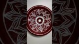 Simple mandala art on terracotta plate #youtubeshort #art #acrylicpainting #mandalaart