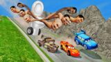 THE BIGGEST SKIBIDI TOILET vs MCQUEEN & PIXAR CARS on DOWN OF DEATH EPISODE 2 in BeamNG.drive!