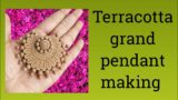 Terracotta grand pendant making using simple tools