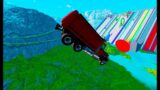 The Truck jumps Slant Of Death Map  -Beamng Drive