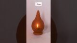 The terracotta magical lamp typically has a traditional design made of terracotta clay