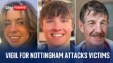 Vigil held for victims of Nottingham attacks