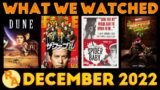 What We Watched: December 2022 | Reverse Angle