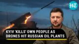 Zelensky's Army shells own people in Luhansk; Drones set Russian oil refineries ablaze | Watch