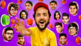 100 Youtuber's mystery buttons But ONLY1 lets you escape !!