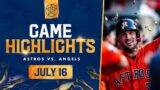 Astros vs. Angels Game Highlights (7/16/23) | MLB Highlights