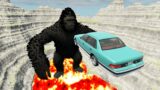Leap of Death Cars Jumps & Falls into Lava with King Kong | BeamNG drive #416