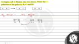 A magnet ( mathrm{AB} ) is broken into two pieces. Name the polarities of the poles A, B, C a…