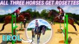 ALL THREE HORSES GET ROSETTES! | EROL'S FIRST EVER ROSETTE || VLOG 101