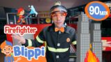 Blippi the Firefighter to the Rescue! | Explore and learn with Blippi! | Moonbug Kids After School