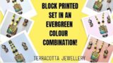 Block printed classic!  #terracotta jewellery #How to make