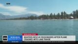 Boaters rescue 2 after plane crashes in Lake Tahoe