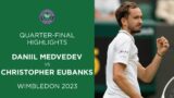 Daniil Medvedev vs Christopher Eubanks: Quarter-Finals Highlights | Wimbledon 2023