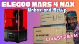 Elegoo Mars 4 MAX – Unbox and Chill #livestream  #3dprinting