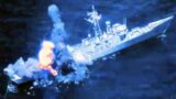 Explosive Exercise – Combat Frigate Filmed During Missile Impact