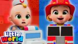 Fire Truck vs Ambulance Race to the Rescue! | Kids Cartoons and Nursery Rhymes