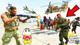 Franklin JOIN THE ARMY vs ZOMBIE Outbreak In GTA 5 | SHINCHAN and CHOP