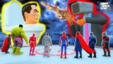 Franklin and Avengers Fight with Cameraman and Toilet Monster To Save GTA 5 | GTA 5 AVENGERS