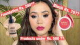 Full Face of Affordable Makeup Products Under Rs. 500 From Nykaa | Glamslick