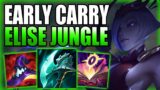 HOW TO PLAY ELISE JUNGLE & CARRY THE EARLY GAME! – Best Build/Runes Guide – League of Legends