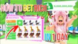 How To Get RICH On Adopt Me In ONE DAY! (ROBLOX)