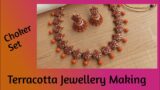 How To Make Terracotta Choker Set #terracottajewellery #terracottajewellerymaking #terracotta