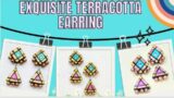 How to make terracotta earrings for beginners #paintedearth#beautiful#nehagopinath