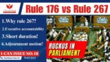 I-CAN Issues||Rule 176 vs Rule 267;Parliament terminology explained by Santhosh Rao UPSC