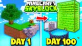I Spent 100 Days in Minecraft Skyblock