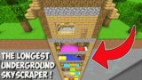 I found THE DEEPEST UNDERGROUND SKYSCRAPER in Minecraft! This is THE LONGEST HOUSE under GROUND!