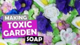 Making TOXIC GARDEN soap for our Pastel Goth collection! #soapmaking [CC]