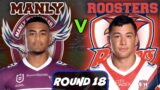 Manly Sea Eagles vs Sydney Roosters | NRL ROUND 18 | Live Stream Commentary