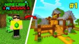 Minecraft Pe Survival series EP-1 in Hindi 1.19 | I made survival house & iron armour | #minecraftpe