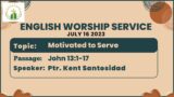 Motivated to Serve (English) 7 – 16 – 23