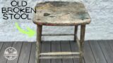 OLD BROKEN STOOL RESTORATION / Heart-warming transformation.