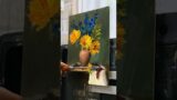Oil Painting Time Lapse “Sunflowers & Terracotta” #oilpainting #allaprima #shorts #flowerpainting