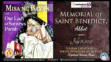 Our Lady of Sorrows Parish | Memorial of Saint Benedict, Abbot | July 11, 2023, 5:30PM
