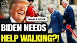 PANIC! Joe Biden GRABS The King Of England, Can Barely Walk At Royal Palace | Gets LOST, Yelled At