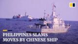 Philippines reports incident of close ‘manoeuvring’ by China coastguard ship near Scarborough Shoal